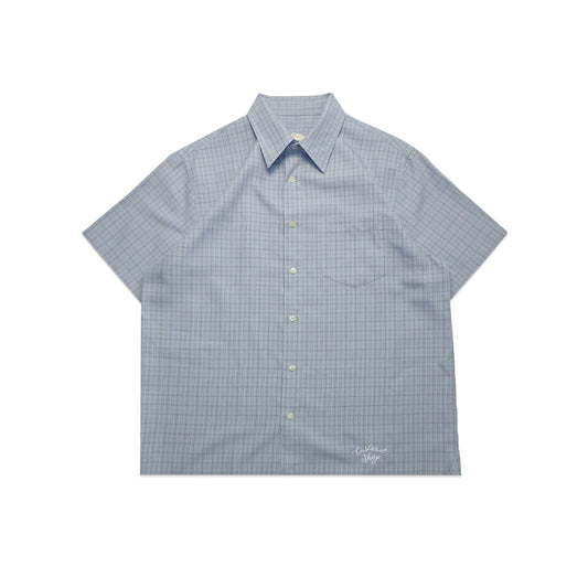 Custard Reclaimed Blue Check Shirt | Size Large/XL