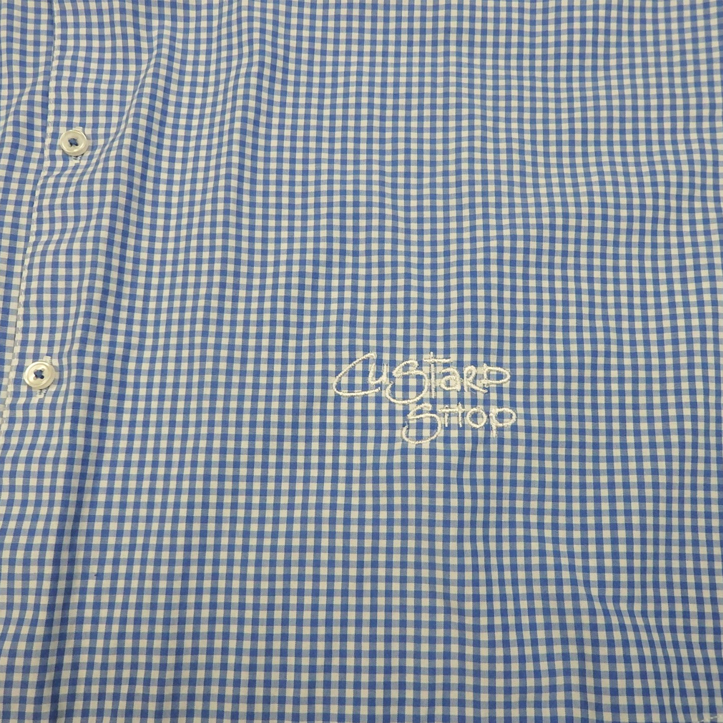 Custard Reclaimed Blue Check Shirt | Size Large