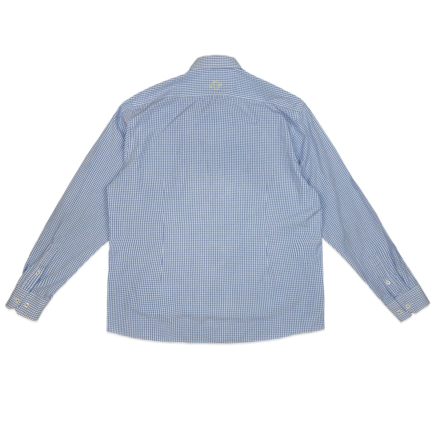 Custard Reclaimed Blue Check Shirt | Size Large
