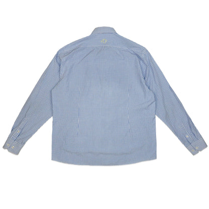 Custard Reclaimed Blue Check Shirt | Size Large
