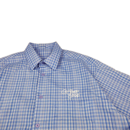 Custard Reclaimed Blue Check Shirt | Size Large