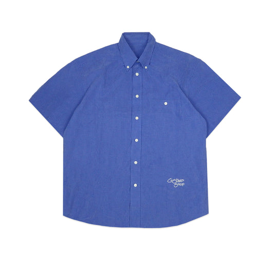 Custard Reclaimed Blue Check Shirt | Size Medium