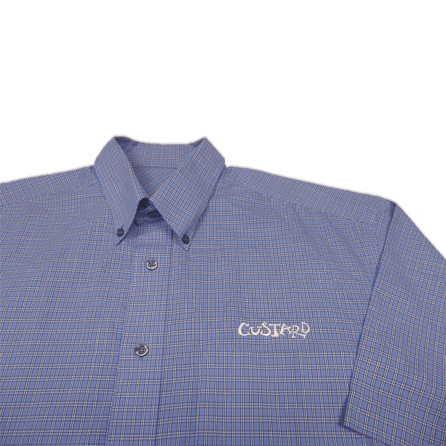 Custard Reclaimed Blue Check Shirt | Size XL