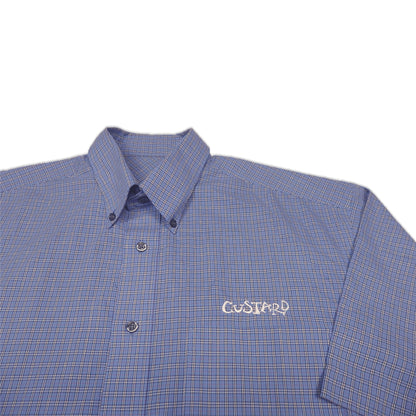 Custard Reclaimed Blue Check Shirt | Size XL