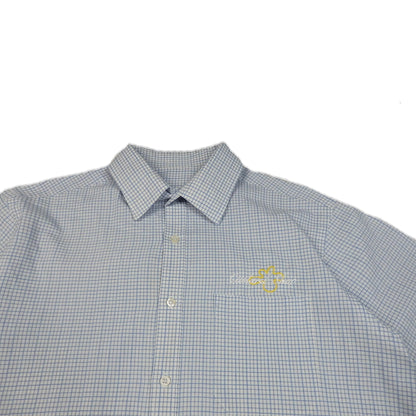 Custard Reclaimed Blue Check Shirt | Size Medium