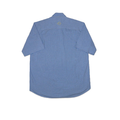 Custard Reclaimed Blue Check Shirt | Size XL