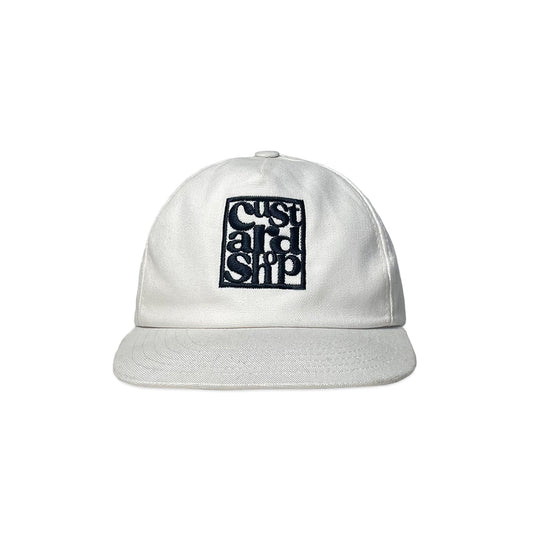 Canvas White 6 Panel Spellout Cap