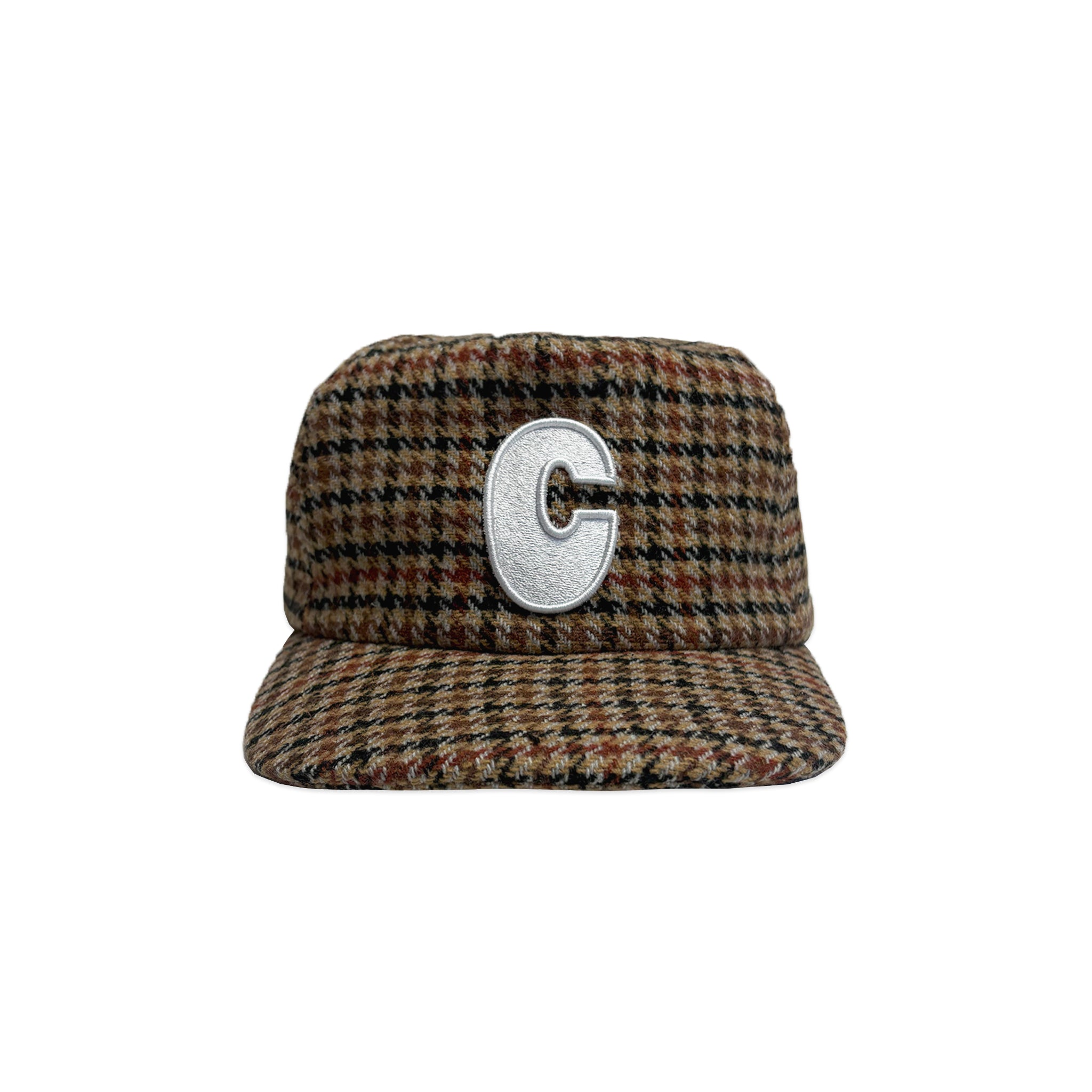Houndstooth Wool 6 Panel Initial Cap – Custard Shop Official
