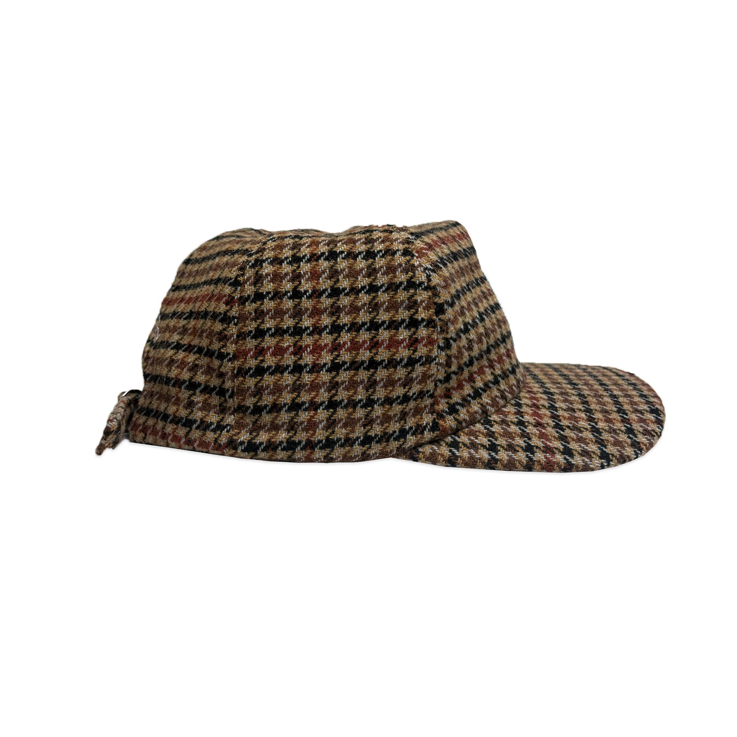 Houndstooth Wool 6 Panel Initial Cap