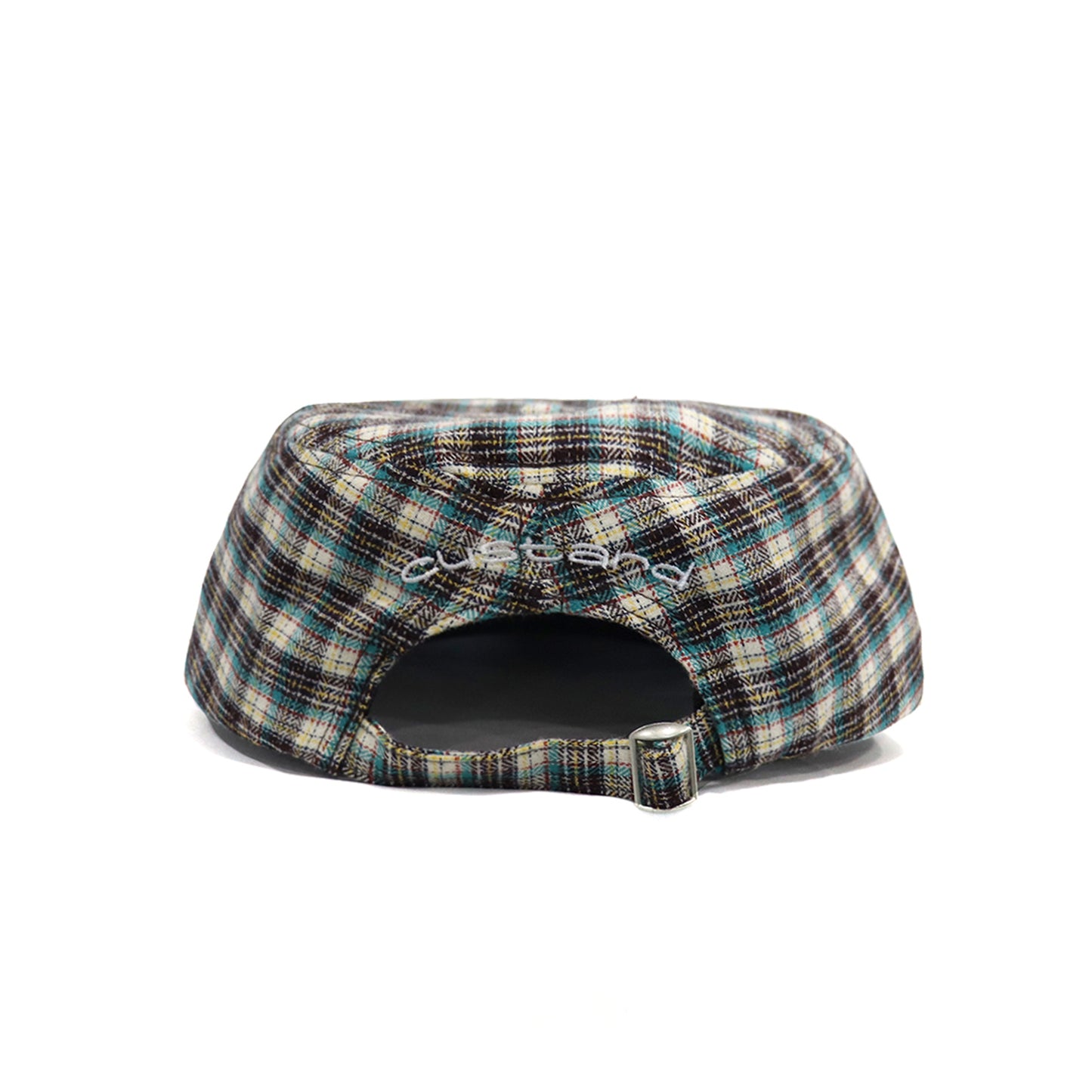 Plaid Cotton Pillbox Graffiti Adjustable Cap (Pre-order)
