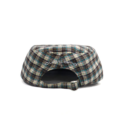 Plaid Cotton Pillbox Graffiti Adjustable Cap (Pre-order)
