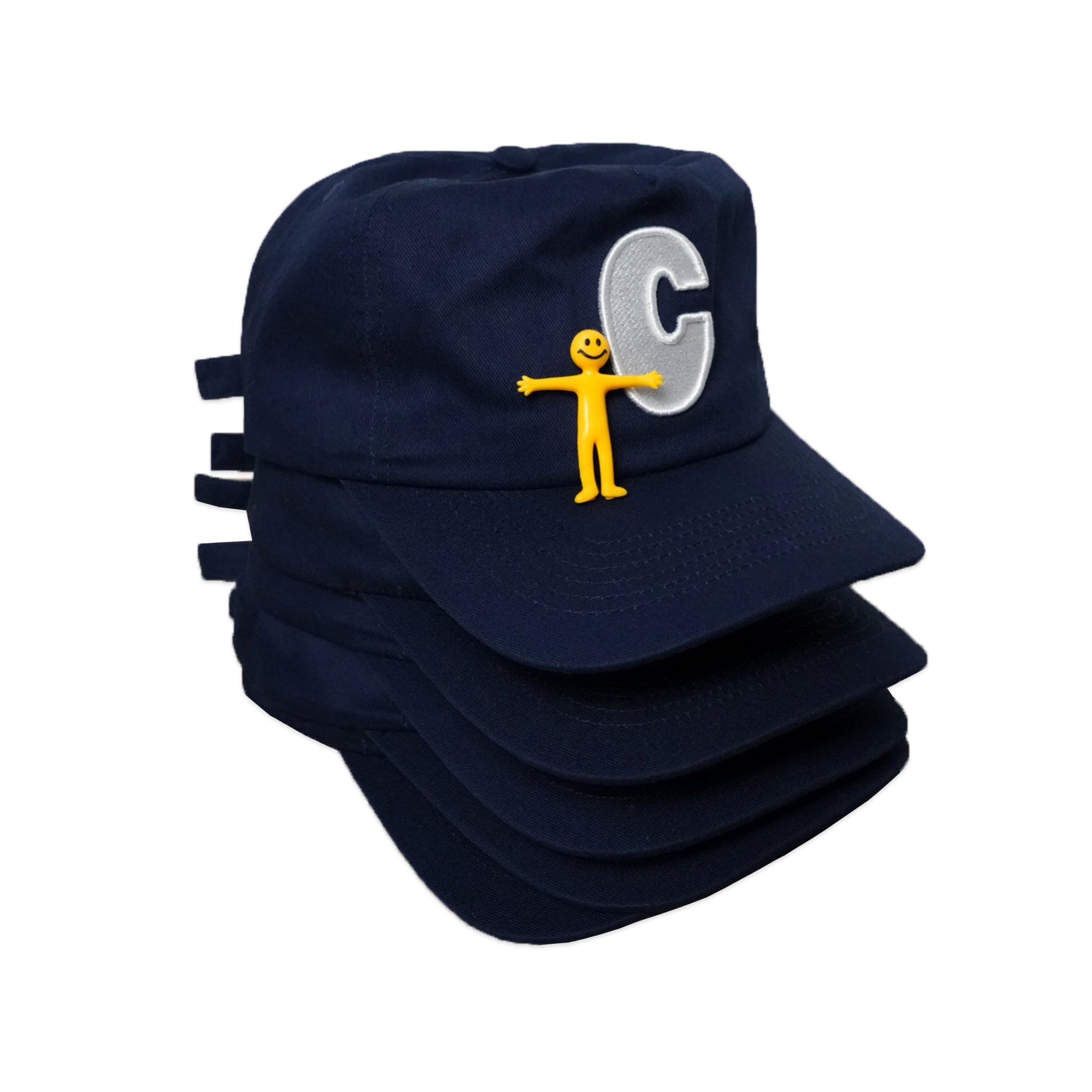 Navy Cotton 6 Panel Initial Cap – Custard Shop Official