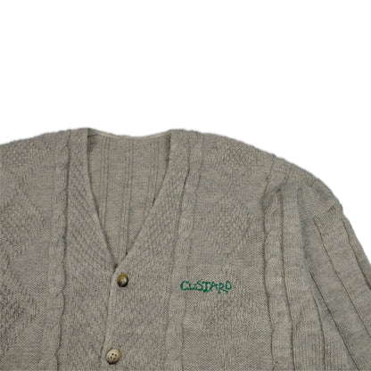 Custard Reclaimed Brown Button Cardigan | Size Large