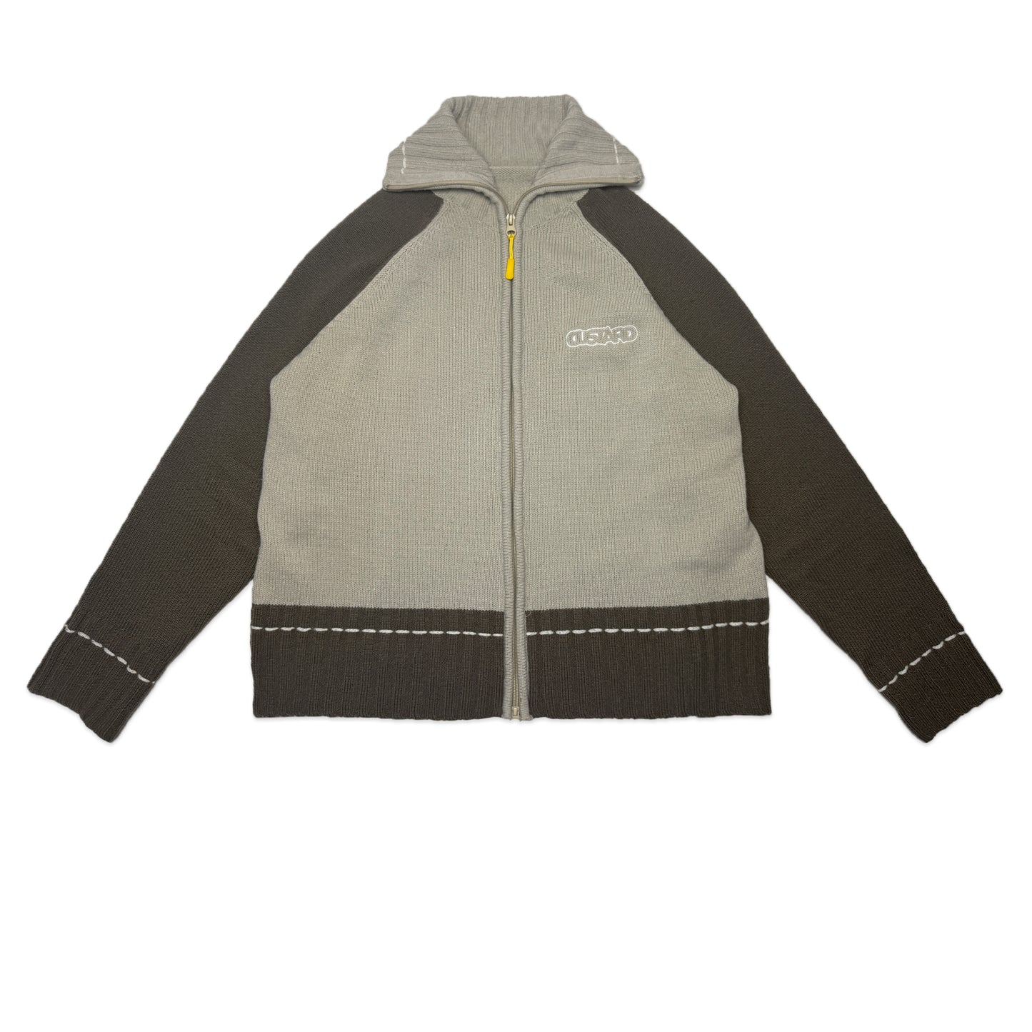 Custard Reclaimed Zip-up Cardigan | Size Small
