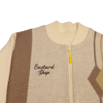 Custard Reclaimed Full-Zip Cardigan | Size Medium