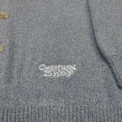 Custard Reclaimed Button Up Baby Blue Cardigan | Size Large