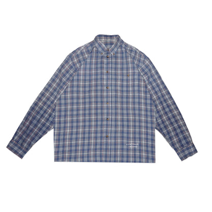 Custard Reclaimed Check Long Sleeve Shirt | Size Large
