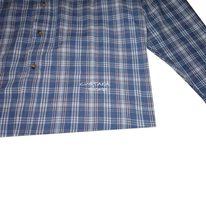 Custard Reclaimed Check Long Sleeve Shirt | Size Large