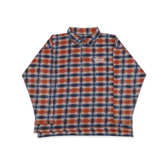 Custard Reclaimed Check Button-Up Shirt | Size Medium
