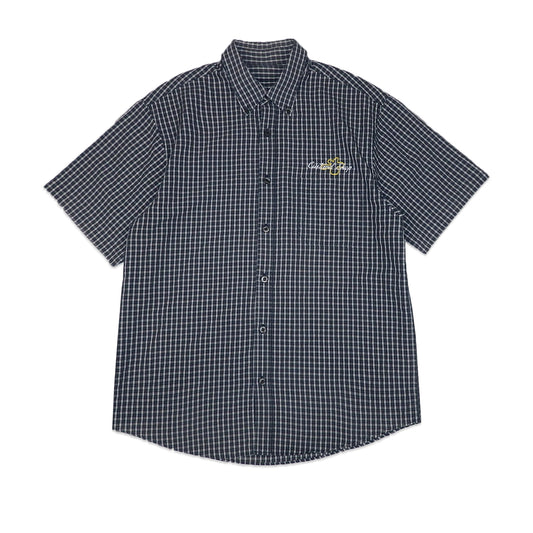 Custard Reclaimed Navy Check Shirt | Size Medium