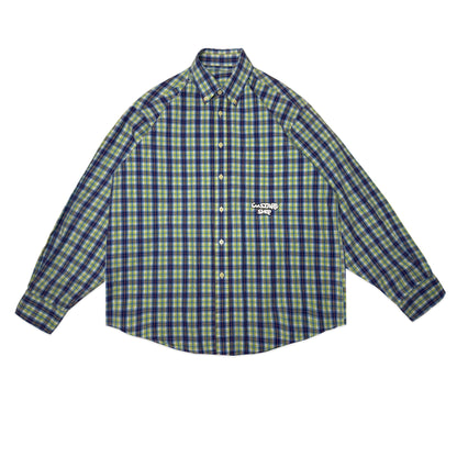 Custard Reclaimed Cheque Shirt | Size Large