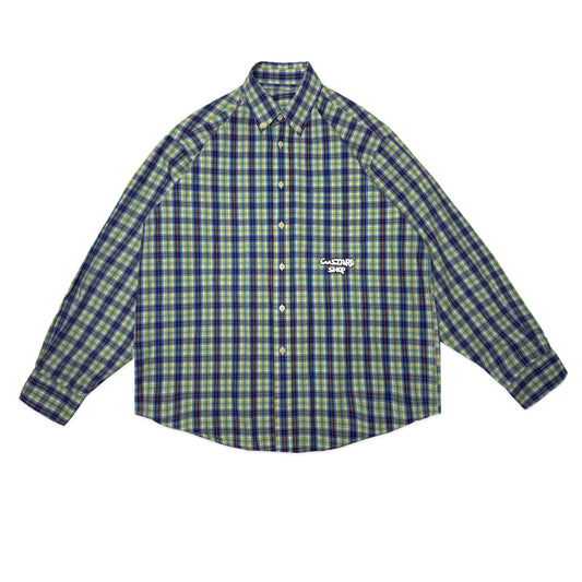Custard Reclaimed Cheque Shirt | Size Large