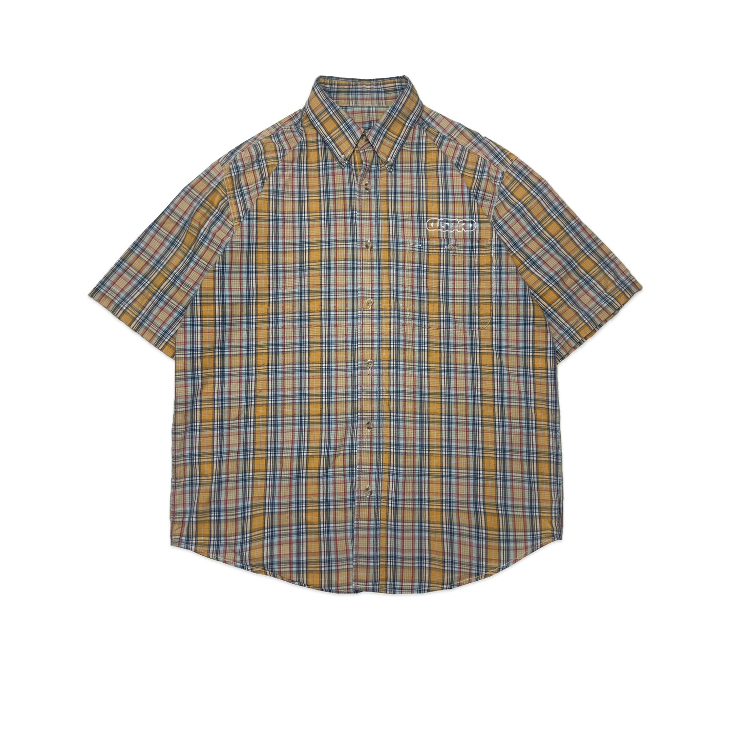 Custard Reclaimed Cheque Shirt | Size Medium