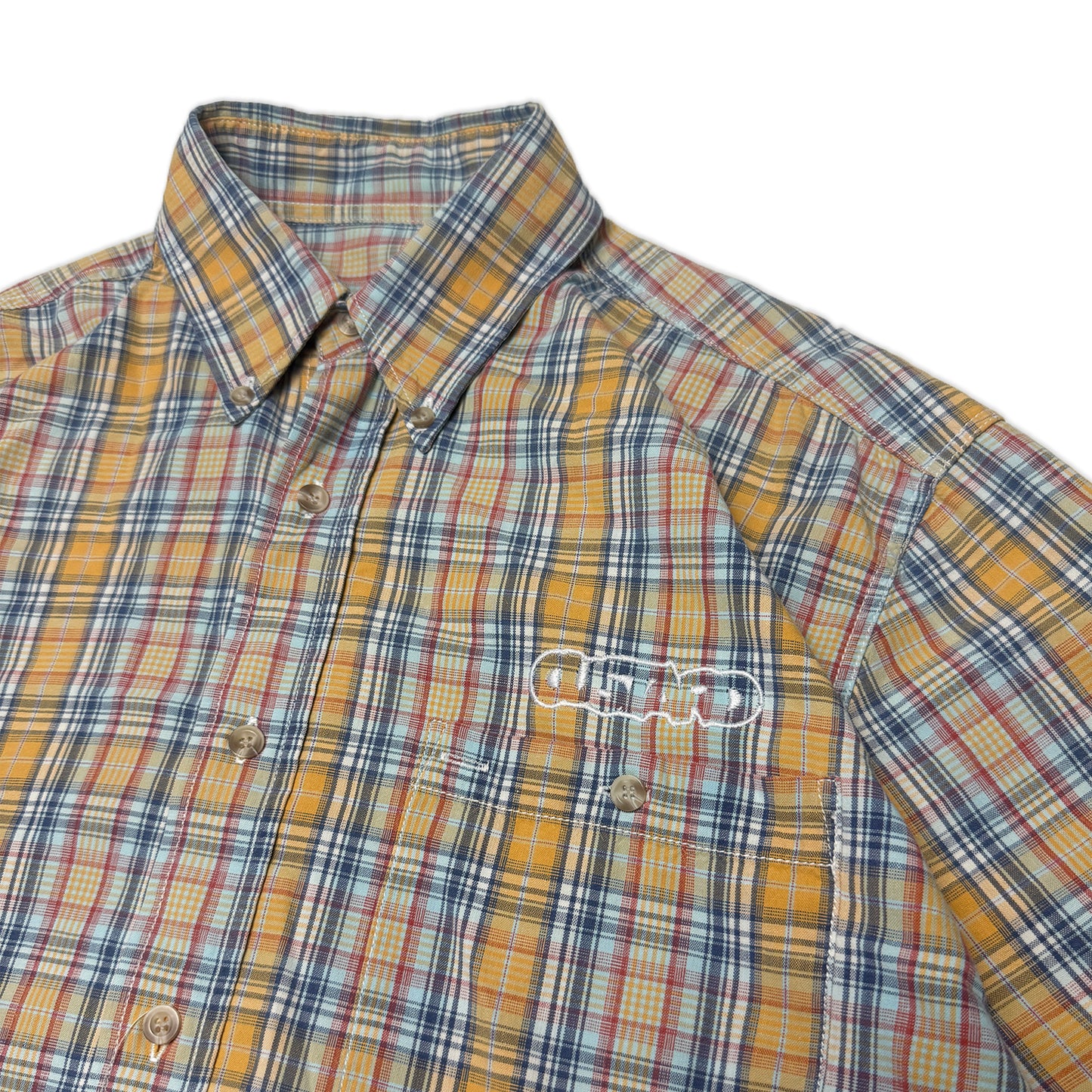 Custard Reclaimed Cheque Shirt | Size Medium