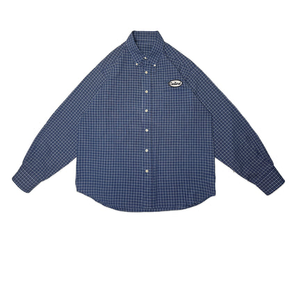 Custard Reclaimed Cheque Button Shirt | Size Large