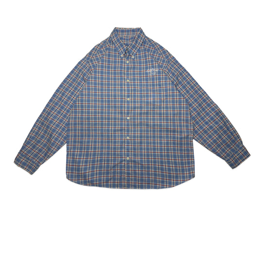 Custard Reclaimed Cheque Button Shirt | Size Large