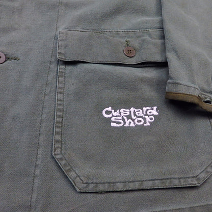 Custard Reclaimed Dark Green Chore Jacket | Size Large