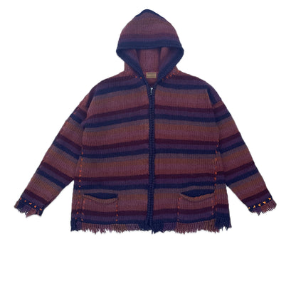 Custard Reclaimed Knit Hoodie | Size Small
