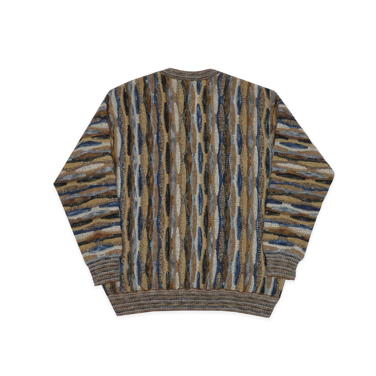 Custard Reclaimed Coogi Style Jumper | Size Large