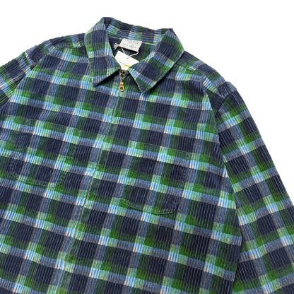 Custard Reclaimed Zip-through Corduroy Shirt | Size Large