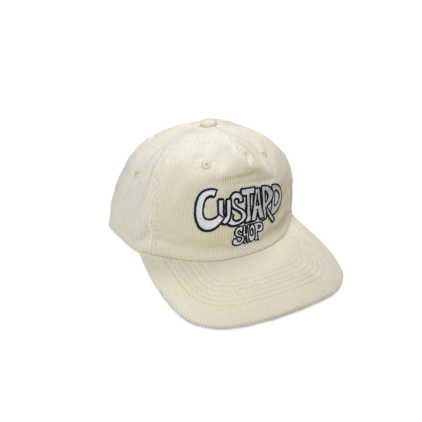 Corduroy Ivory Logo 6 Panel Cap