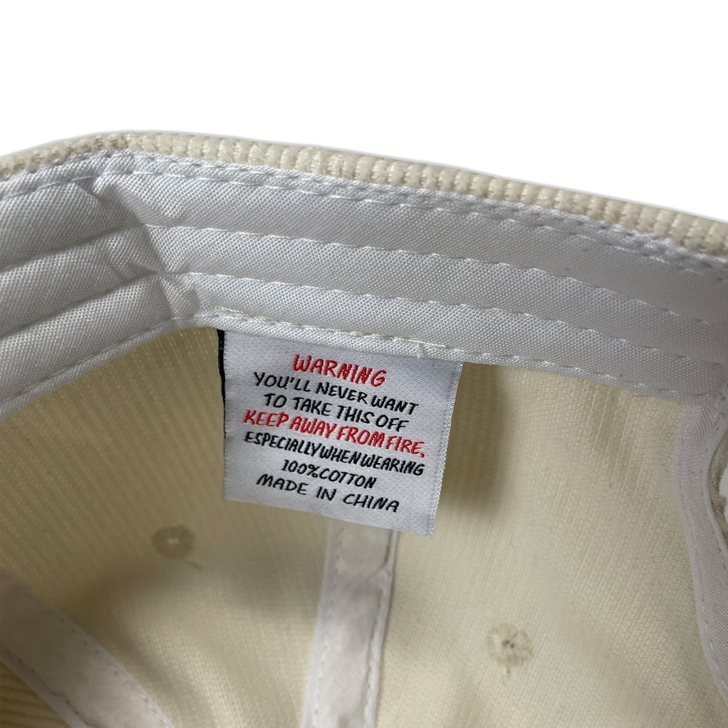 Corduroy Ivory Logo 6 Panel Cap