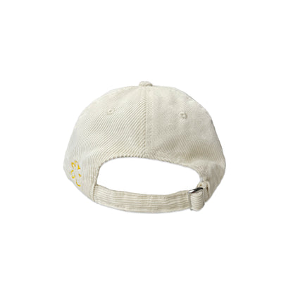Corduroy Ivory Logo 6 Panel Cap
