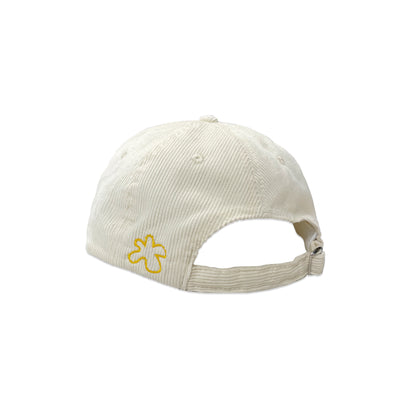 Corduroy Ivory Logo 6 Panel Cap