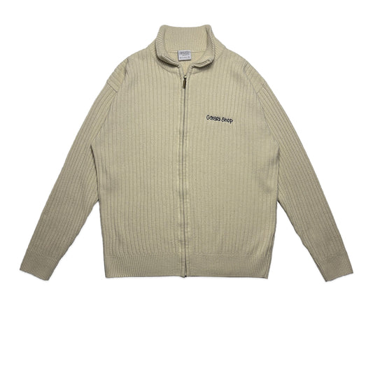 Custard Reclaimed Zip Cardigan | Size Large