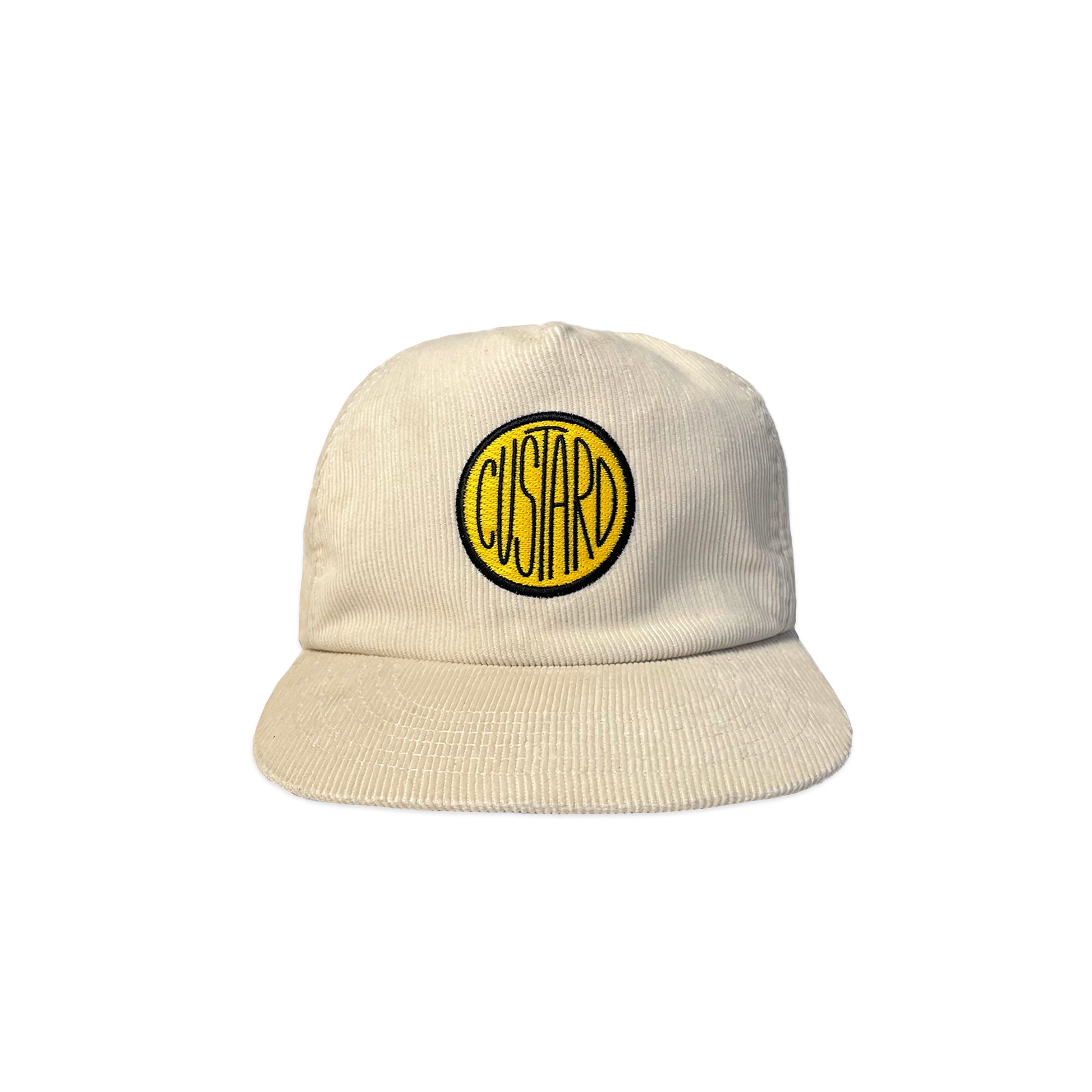 Corduroy Ivory Logo Panel Cap – Custard Shop Official