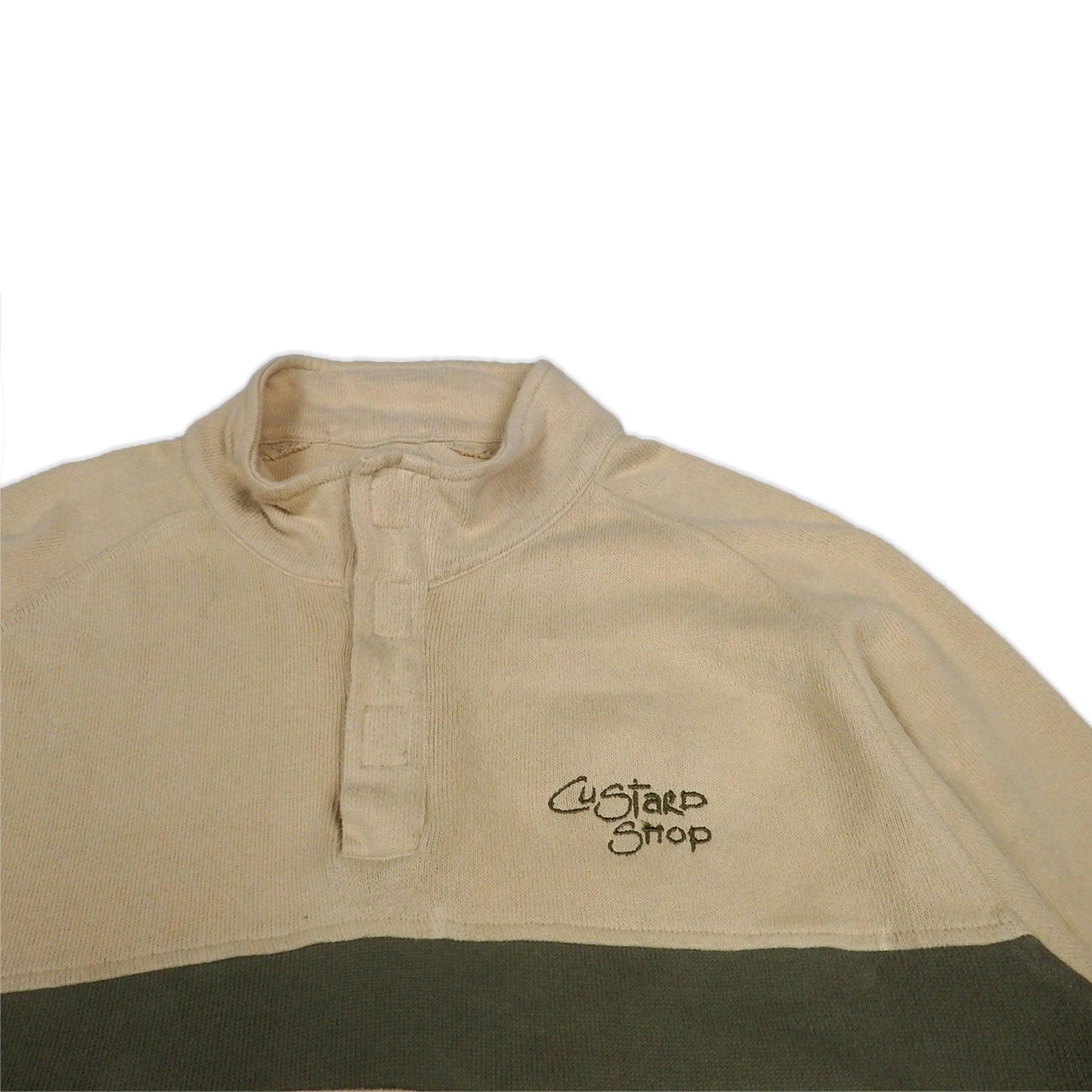 Custard Reclaimed 1/4 Zip Jumper | Size Large