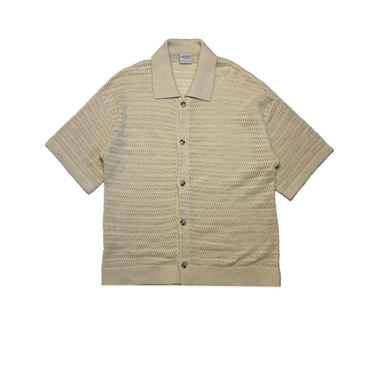 Custard Reclaimed Crochet Shirt | Size Large