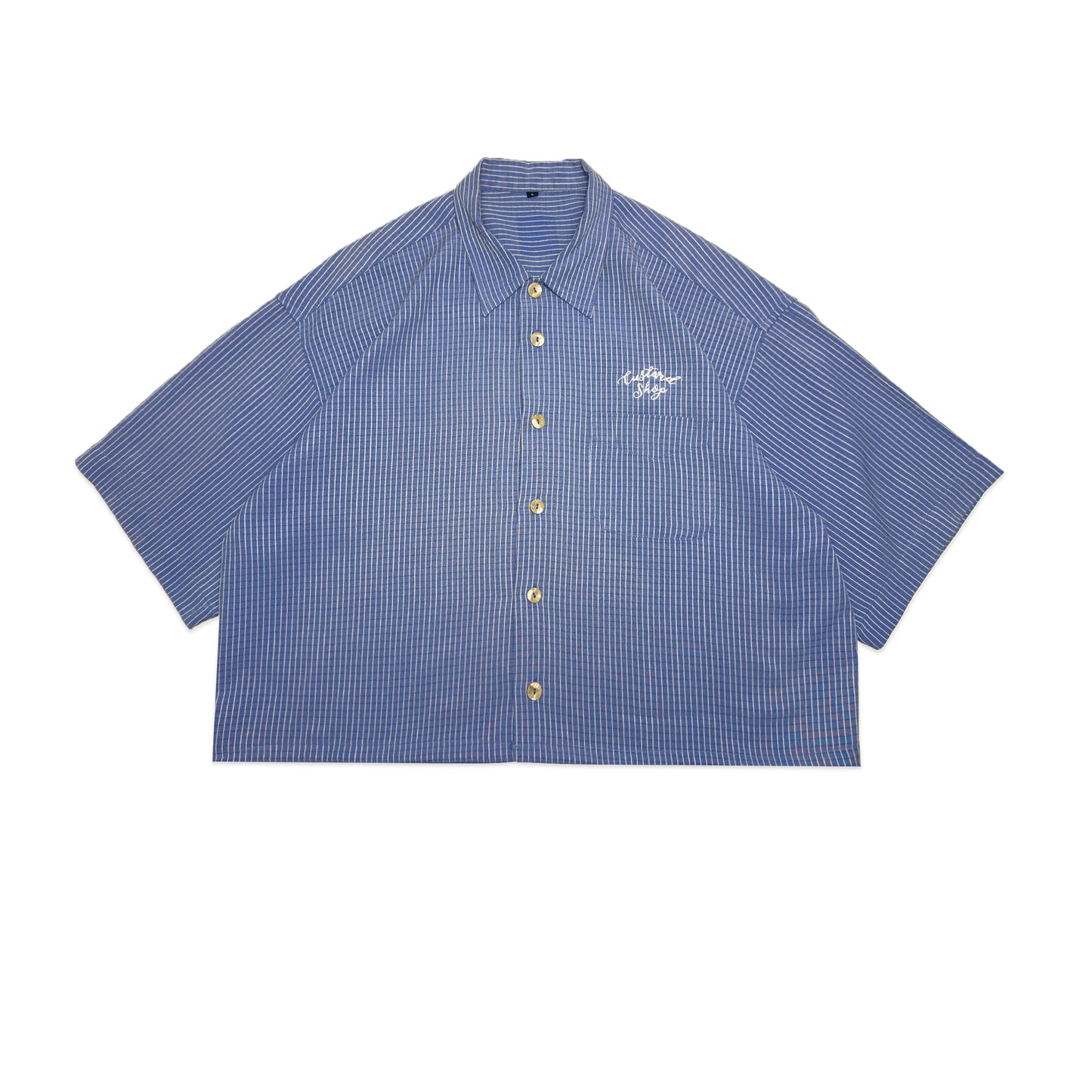 Custard Reclaimed Crop Shirt | Size Large