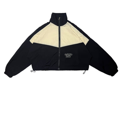 Custard Reclaimed Cropped Track Jacket | Size Small