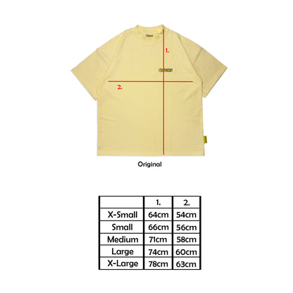 Waffle Embroidered T-Shirt | Pastel Yellow