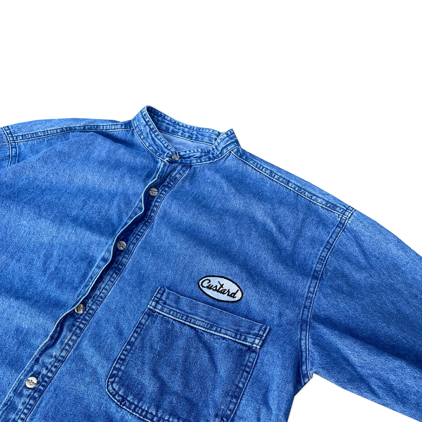 Custard Reclaimed Denim Shirt | Size Large