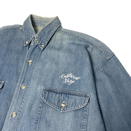 Custard Reclaimed Denim Shirt | Size X-Large