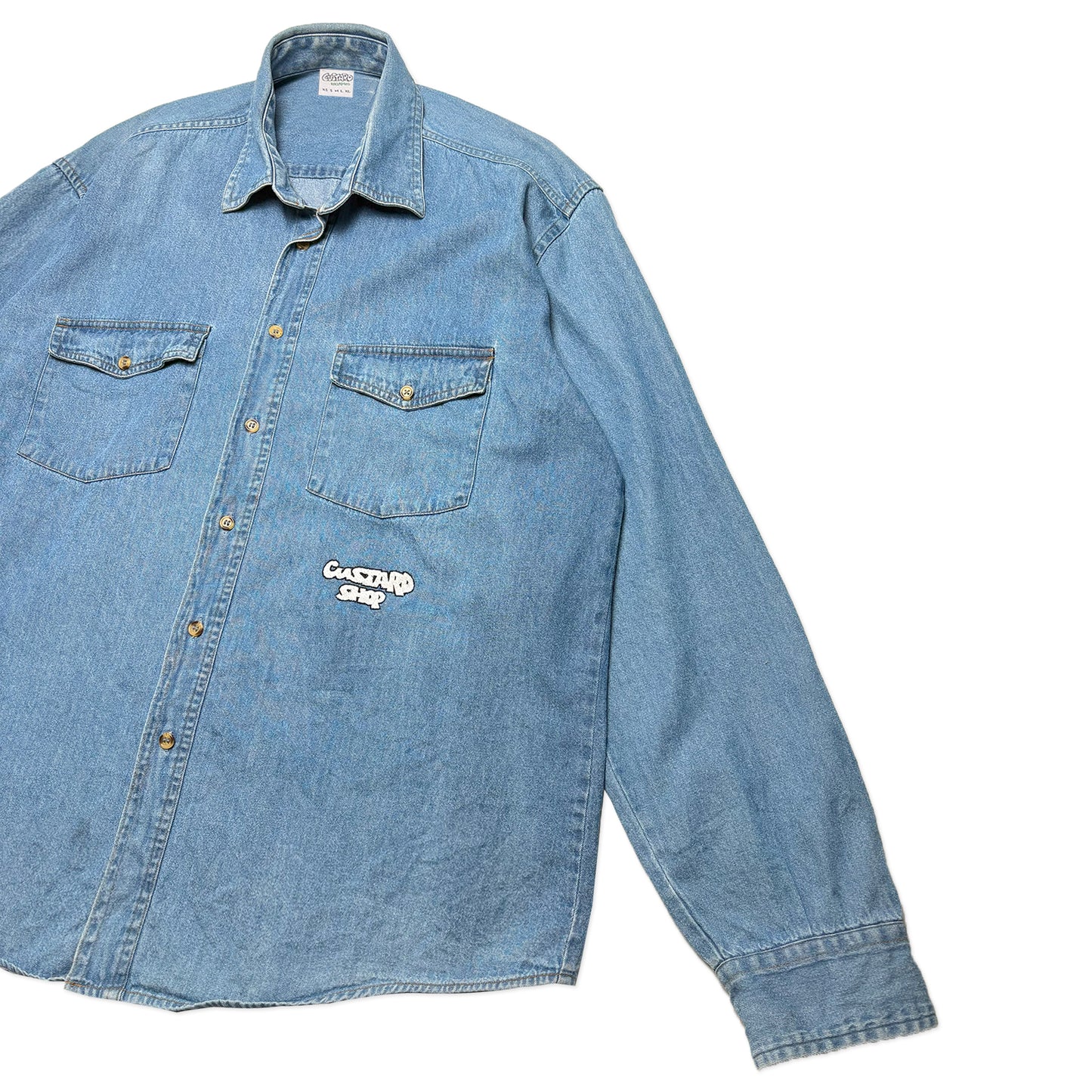 Custard Reclaimed Denim Shirt | Size Large