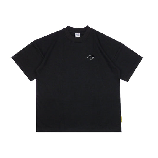 Midweight Embroidered T-Shirt | Black