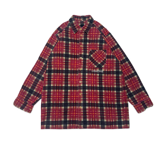 Custard Reclaimed Button Flannel Shirt | Size Large